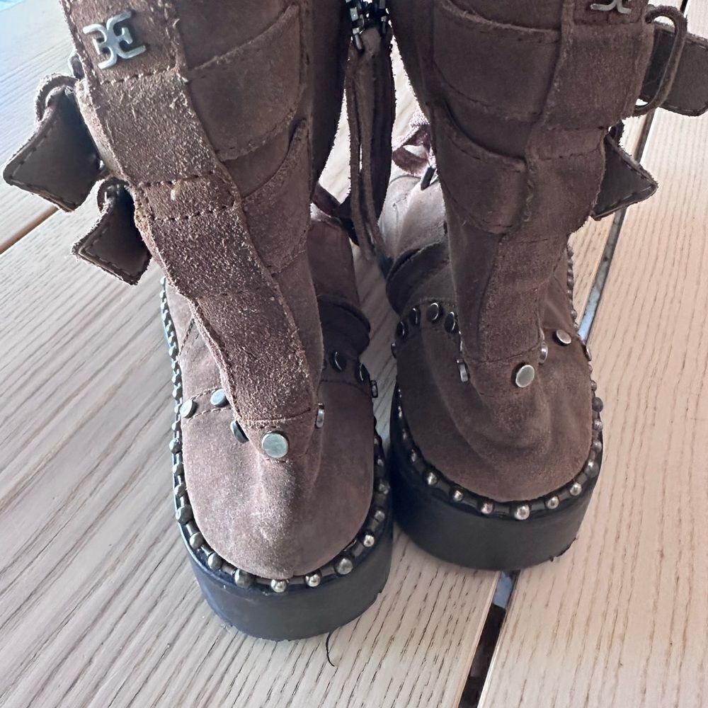 Sam Edelman Jennifer Combat Boots in brown - Size 6 - Picture 3 of 11